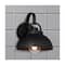 Hello Honey® Easton Matte Black Modern Farmhouse Metal Shade & Exposed Bulb Wall Mounted Outdoor Light